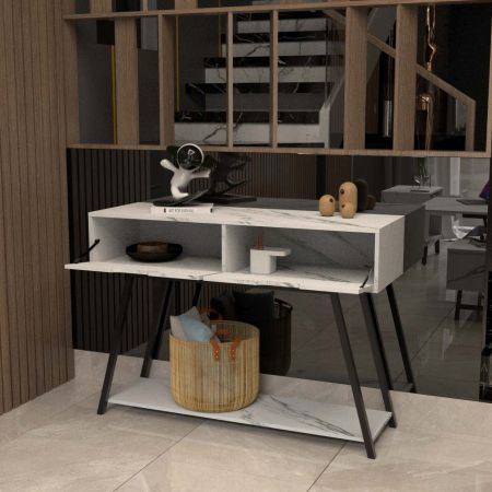 Vine cu un trepied din fontă neagră sablată. Masă consolă produsă în serie. Livrează către producători de mobilă din întreaga lume. Căutăm parteneri comerciali buni. Cantitatea comenzii este aproape nelimitată.